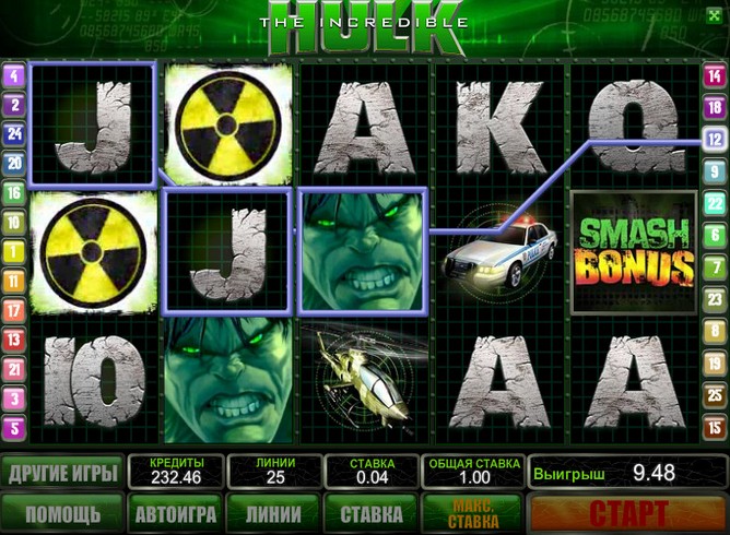 Игровой автомат Incredible Hulk