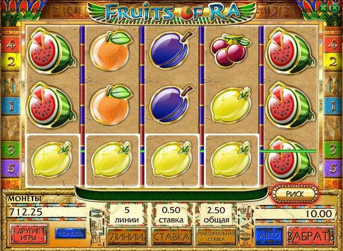 Игровой автомат Fruits of Ra HD