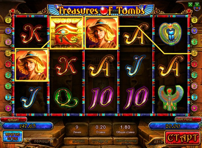 Игровой автомат Treasures of Tombs Free