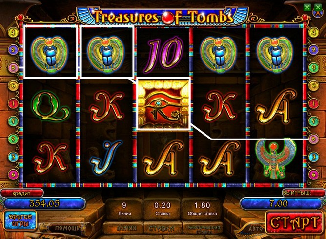 Игровой автомат Treasures of Tombs Free