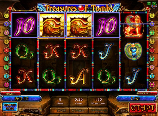 Игровой автомат Treasures of Tombs Free