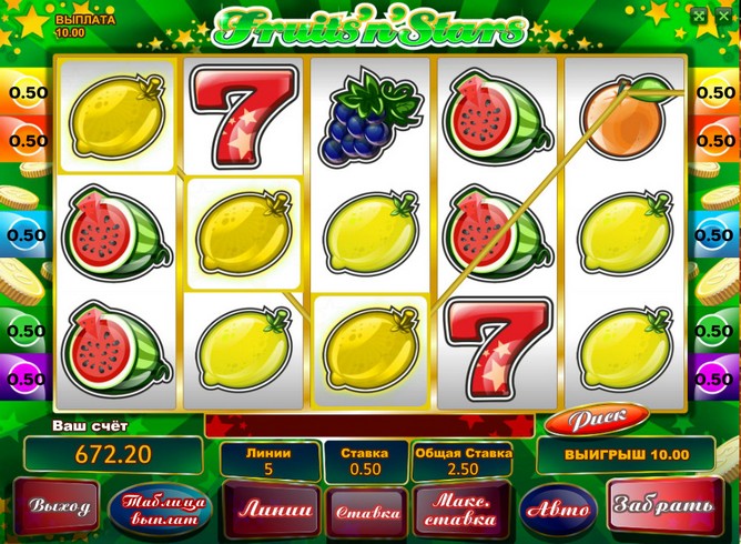 Игровой автомат Fruits-n-Stars HD